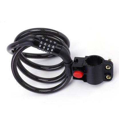 Heavy Duty 5-Digit Combination Anti-Theft Cable Bike Lock Bicycle Security