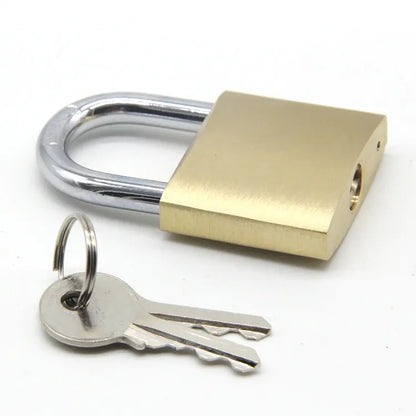 Brass Padlock Waterproof Security Lock with 3 Keys