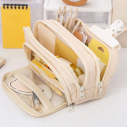 Large Capacity Pencil Case 100 Pen Holder Multipurpose Stationery Organizer