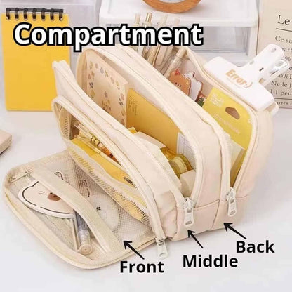 Large Capacity Pencil Case 100 Pen Holder Multipurpose Stationery Organizer