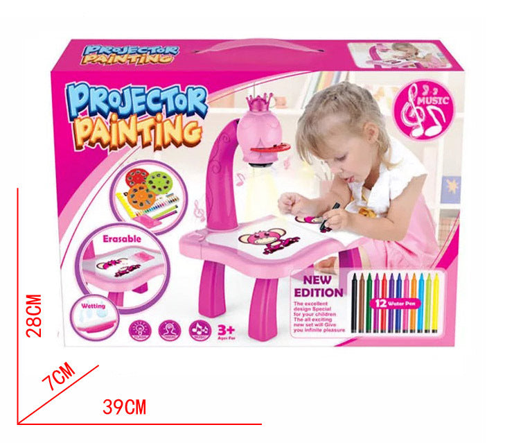 24 Patterns Projector Painting Music Drawing Board Stand Toy