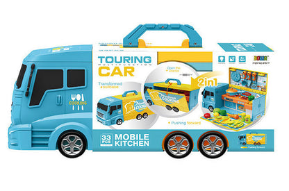 33-Piece Food Truck Kitchen Cooking Toy Play Set