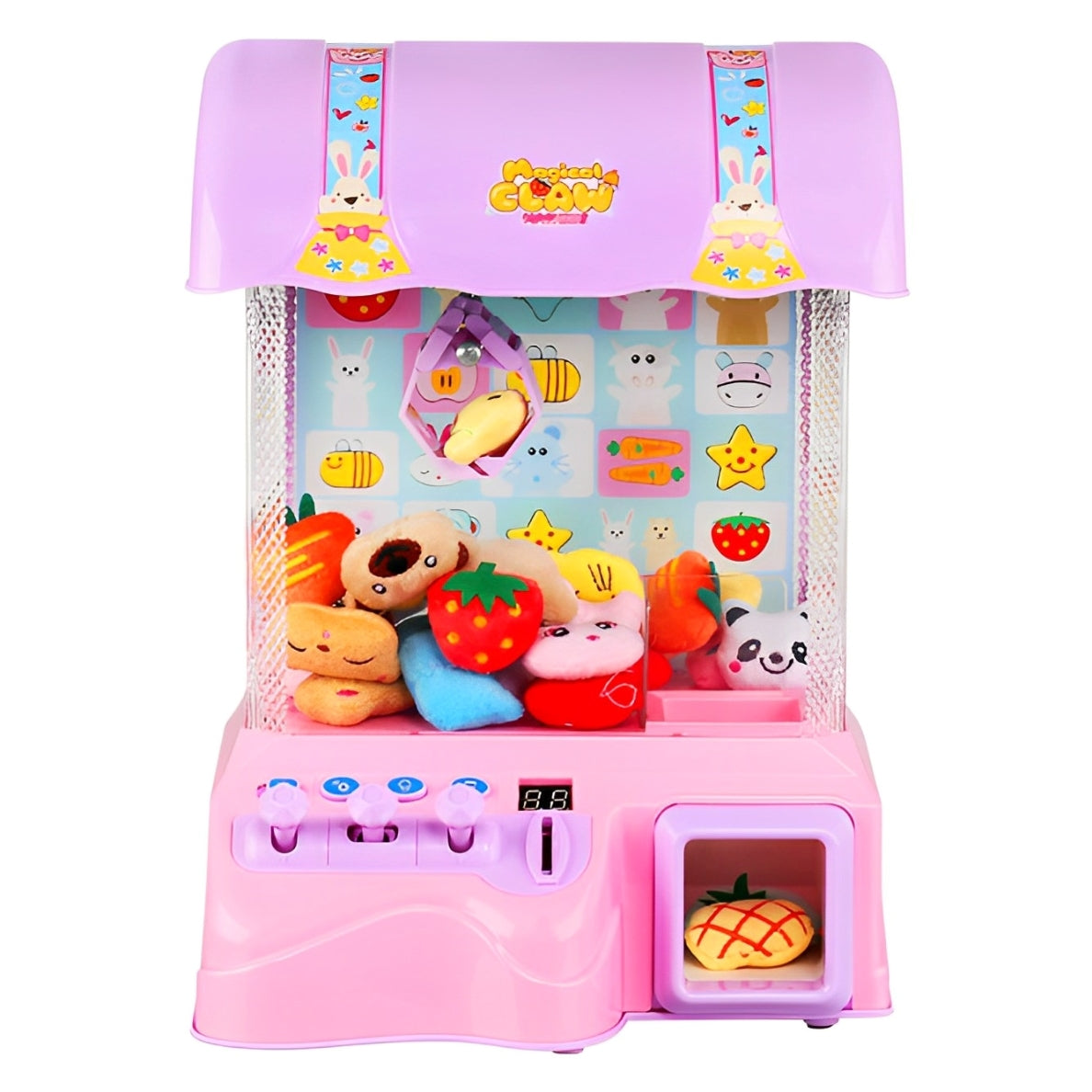 Deluxe Arcade Game Toy Claw Vending Machine (Pink)