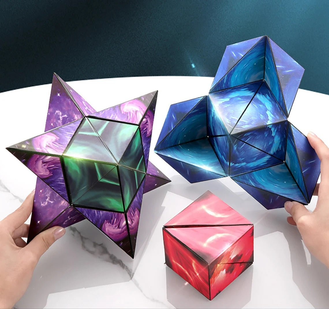 3D Galaxy Magic MagneticÂ Cube Space Puzzle Stress Relief Fidget Toy