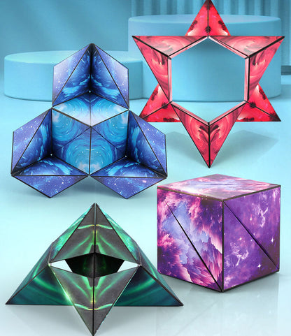 3D Galaxy Magic MagneticÂ Cube Space Puzzle Stress Relief Fidget Toy