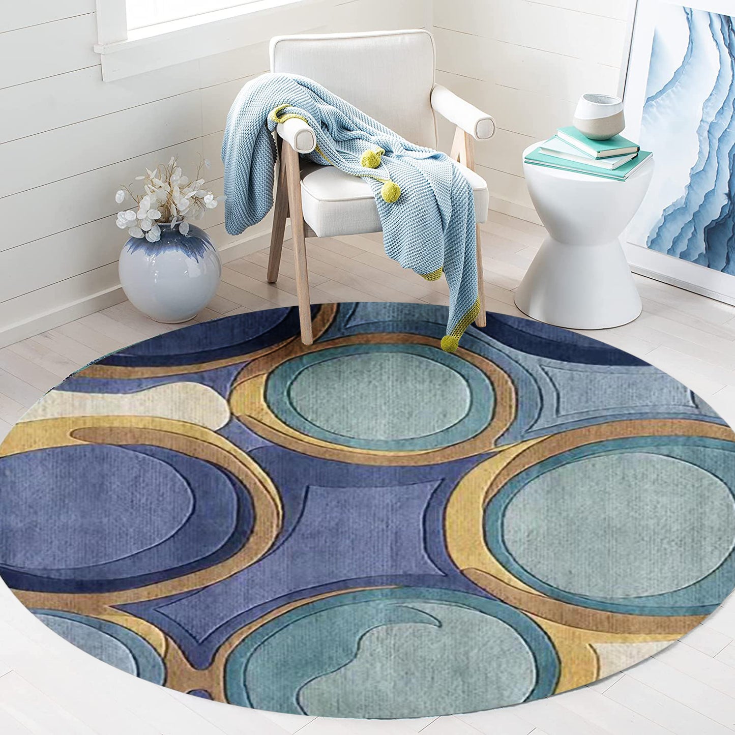 Delight Designer Modern Infinity Round Rug