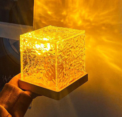 Dynamic Lighting Crystal Cube Lamp Touch Control LED Night Light Home Decor