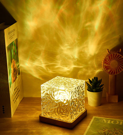 Dynamic Lighting Crystal Cube Lamp Touch Control LED Night Light Home Decor