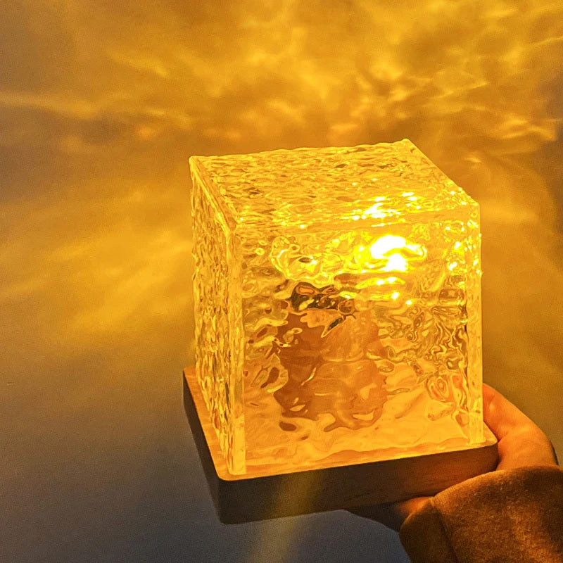 Dynamic Lighting Crystal Cube Lamp Touch Control LED Night Light Home Decor