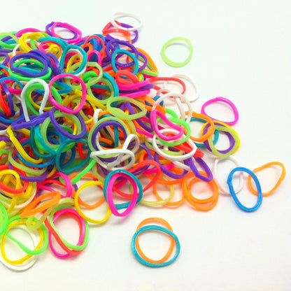 600 x Rainbow Loom Rubber Bands & S-Clips