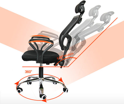 Advanced High Back Deluxe Ergonomic Office Chair (Black)