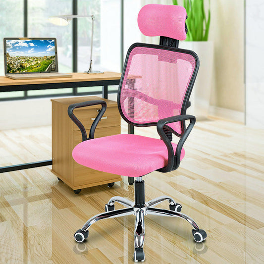 Advanced High Back Deluxe Ergonomic Office Chair (Pink)