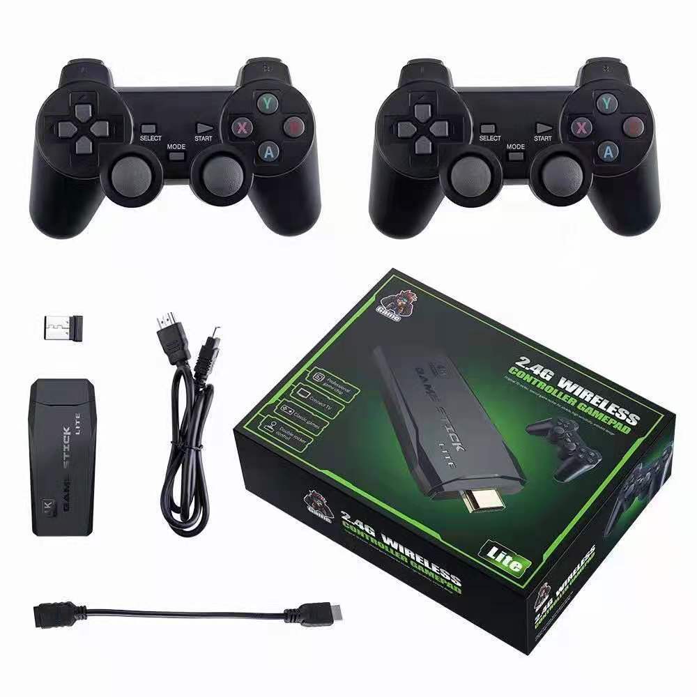 3500+ Games Retro Game Stick Console with Dual Wireless Controllers