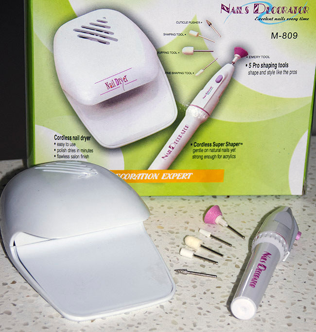 Professional Nail Dryer & Salon Decorator Shaper Manicure Kit