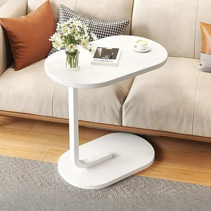 Cogency Sofa Bed Side Table Laptop Desk Accent Coffee Stand (White)