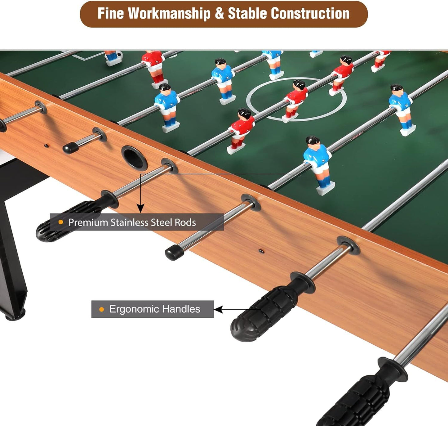 1.2m Foosball Soccer Table Home Football Game