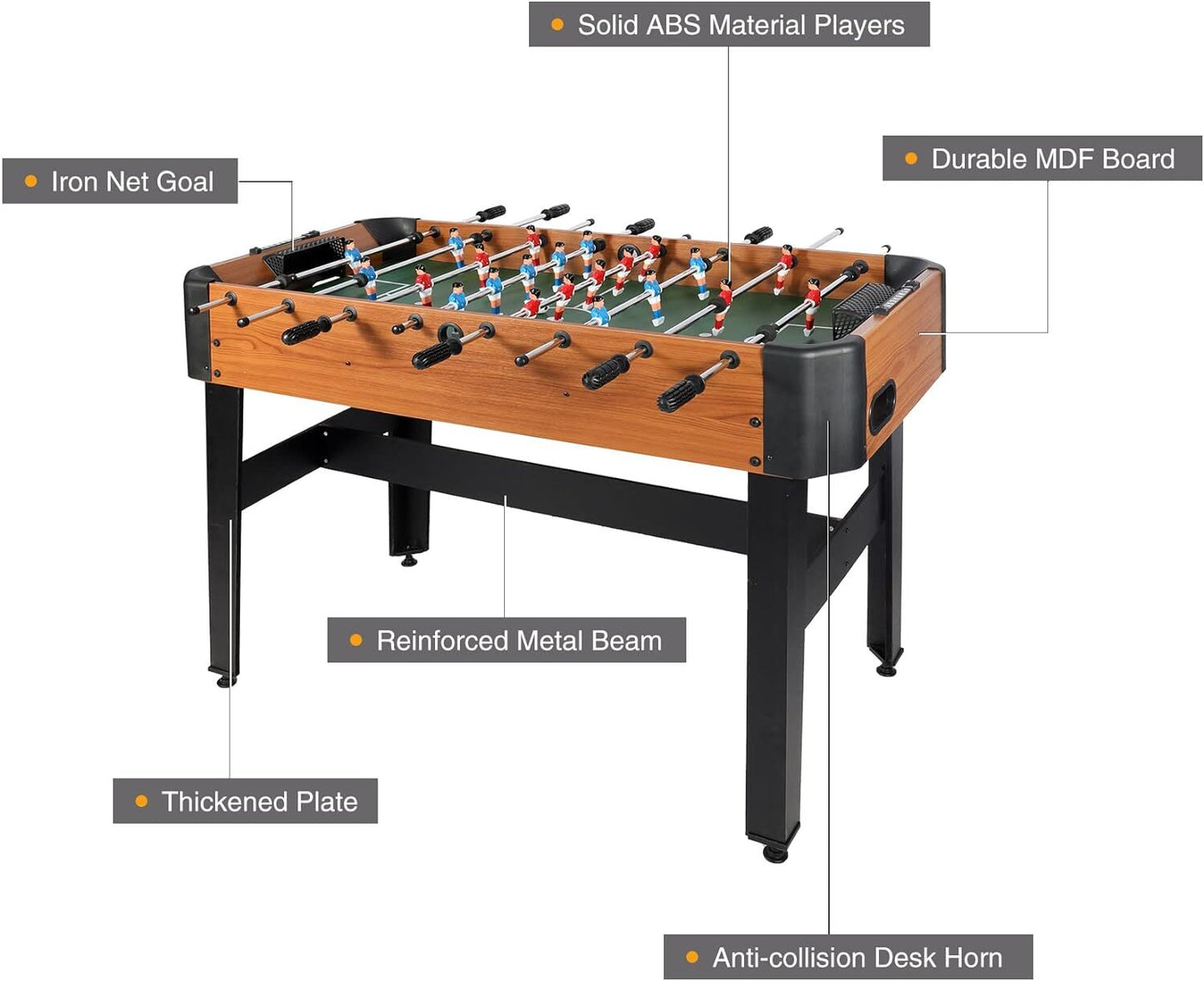 1.2m Foosball Soccer Table Home Football Game