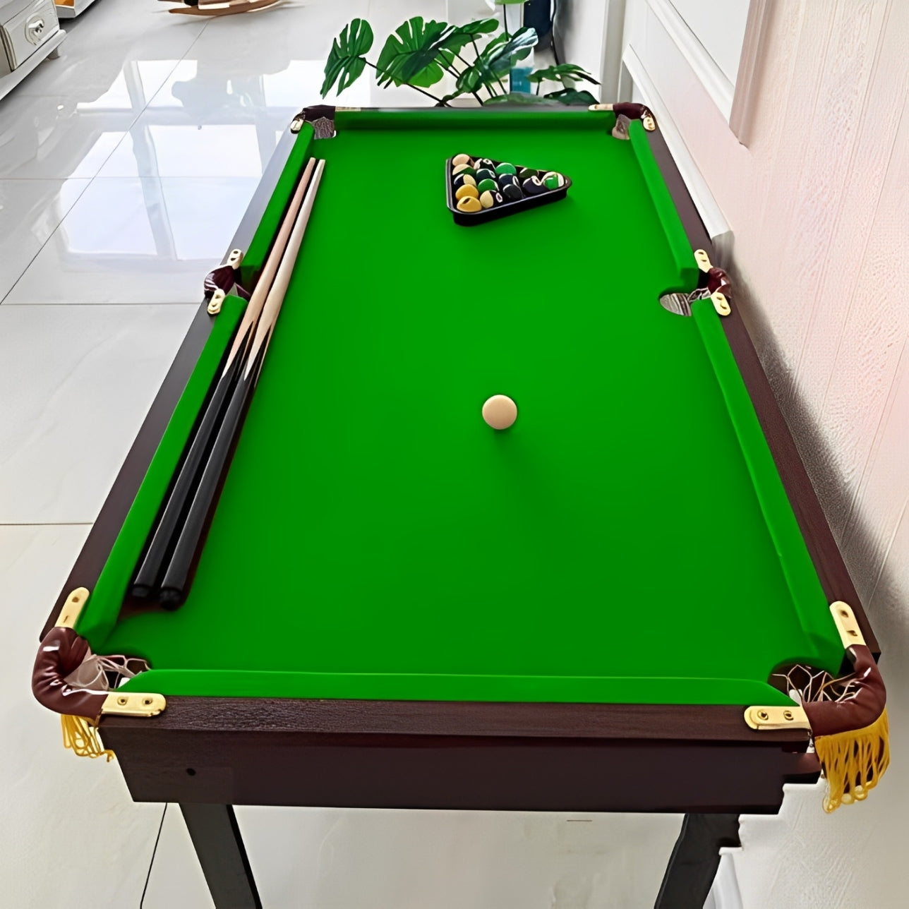 1.4m Pool Table Billiard Snooker Game Table with Accessories