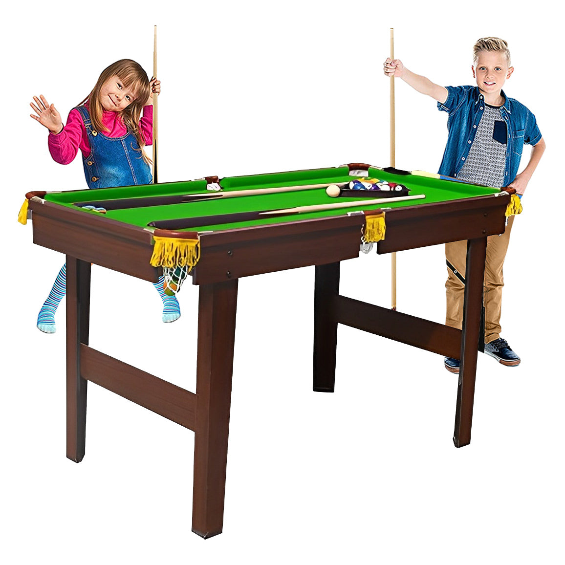 1.4m Pool Table Billiard Snooker Game Table with Accessories