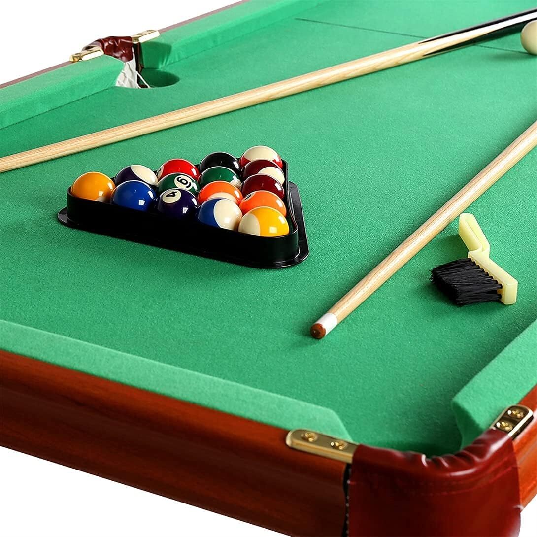 1.4m Pool Table Billiard Snooker Wood & Steel Foldable Game Table with Accessories