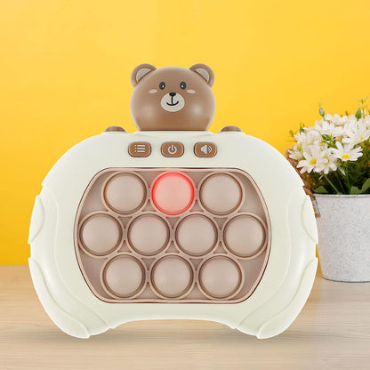 Cute Bear Push Pop Light Up Game Console Eletric Fidget Toy Machine (Chinese Narrator)