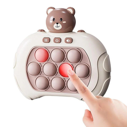 Cute Bear Push Pop Light Up Game Console Eletric Fidget Toy Machine (Chinese Narrator)