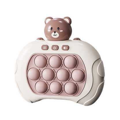 Cute Bear Push Pop Light Up Game Console Eletric Fidget Toy Machine (Chinese Narrator)