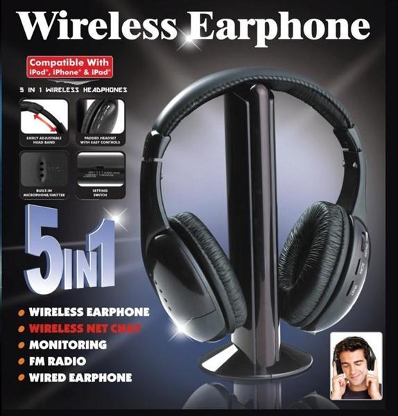 5 in 1 Hi-Fi Wireless Headphones