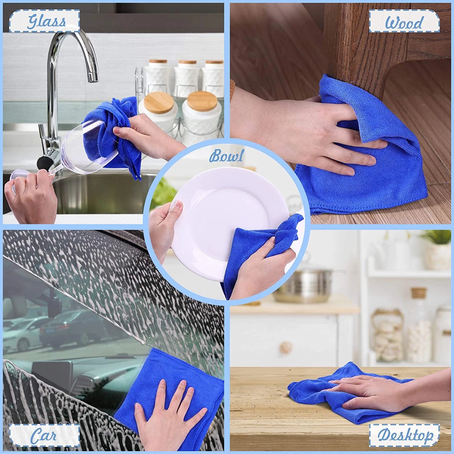 50-Pack Magic Cleaner Microfiber Cleaning Cloths