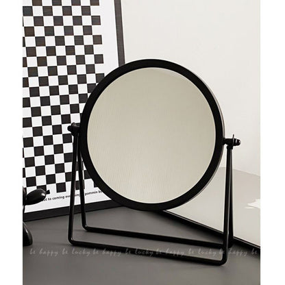 360-degree Rotating Dressing Makeup Vanity Cosmetic Tabletop Round Mirror (Black)