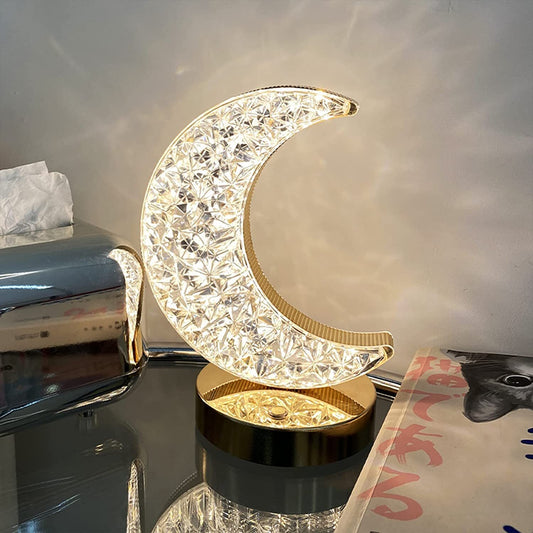 Luxury Moon Crystal Diamond Lunar Lamp LED Cordless Night Light