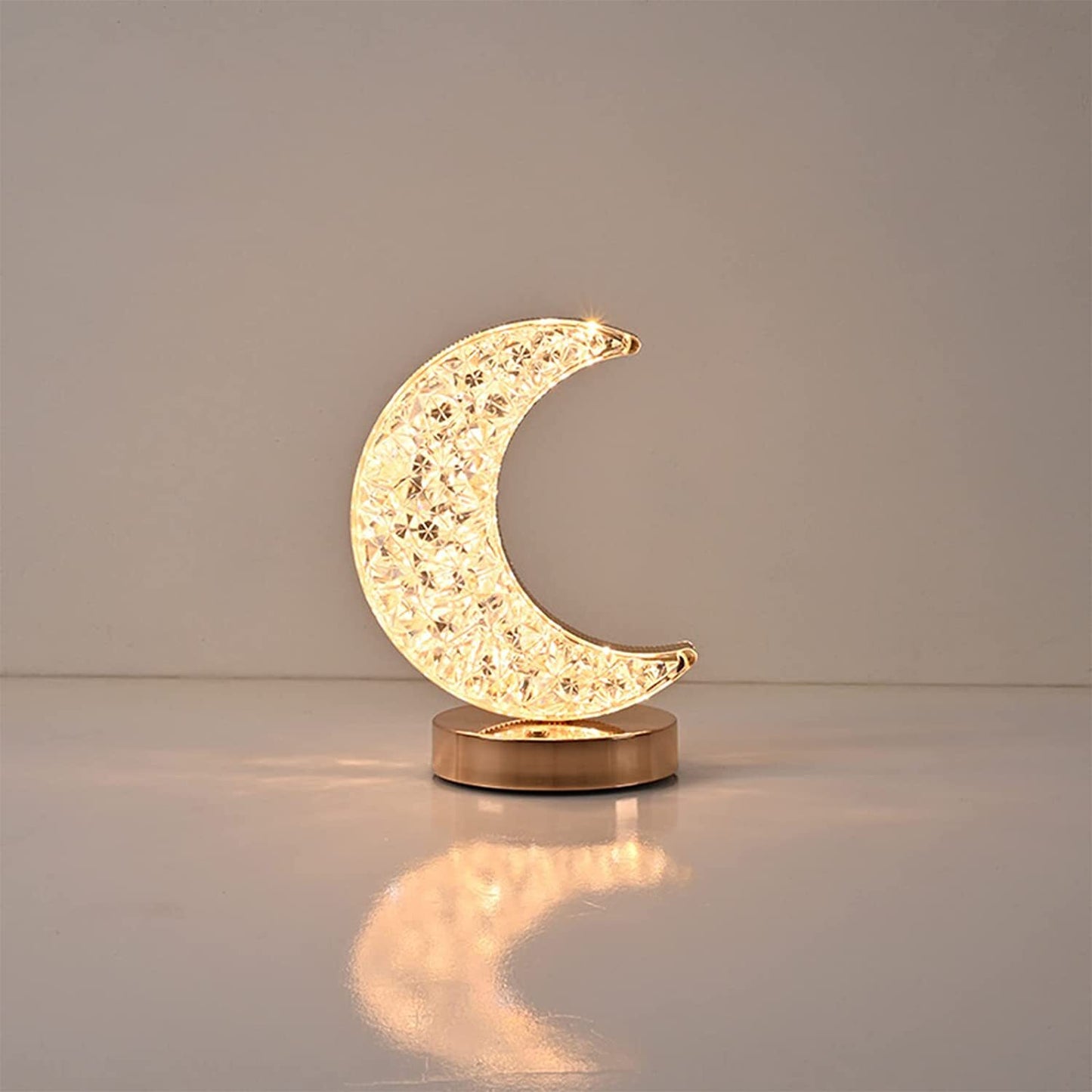 Luxury Moon Crystal Diamond Lunar Lamp LED Cordless Night Light