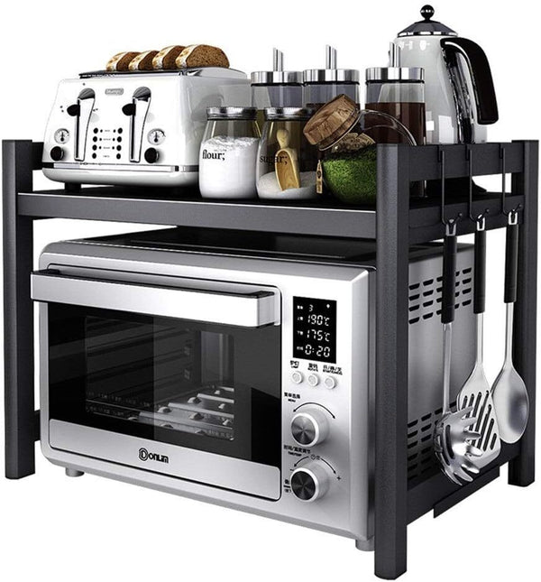 Adjustable Multifunction Steel Microwave Oven Rack Stand Kitchen Shelf
