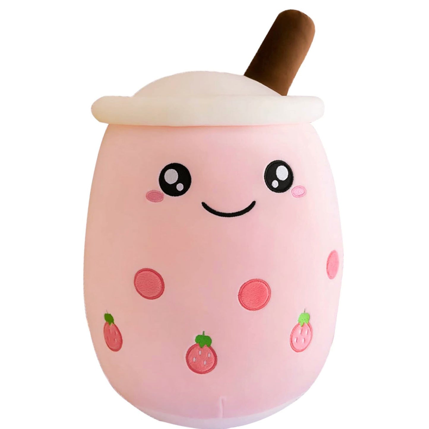 Bubble Tea Plush Toy Boba Cuddly Doll Pillow Cushion - 30cm, Pink