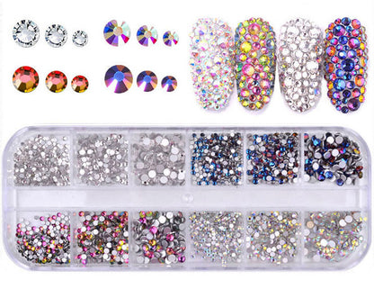 1440 Piece Rhinestones Crystal Professional Nail Art Kit