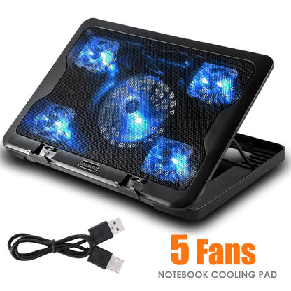 XL 5 Fan Laptop Notebook Holder Cooling Pad Stand