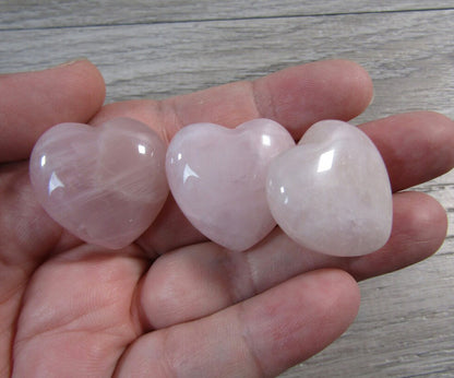 Rose Quartz Heart Stone Crystal Natural Gemstone