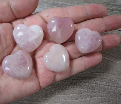 Rose Quartz Heart Stone Crystal Natural Gemstone