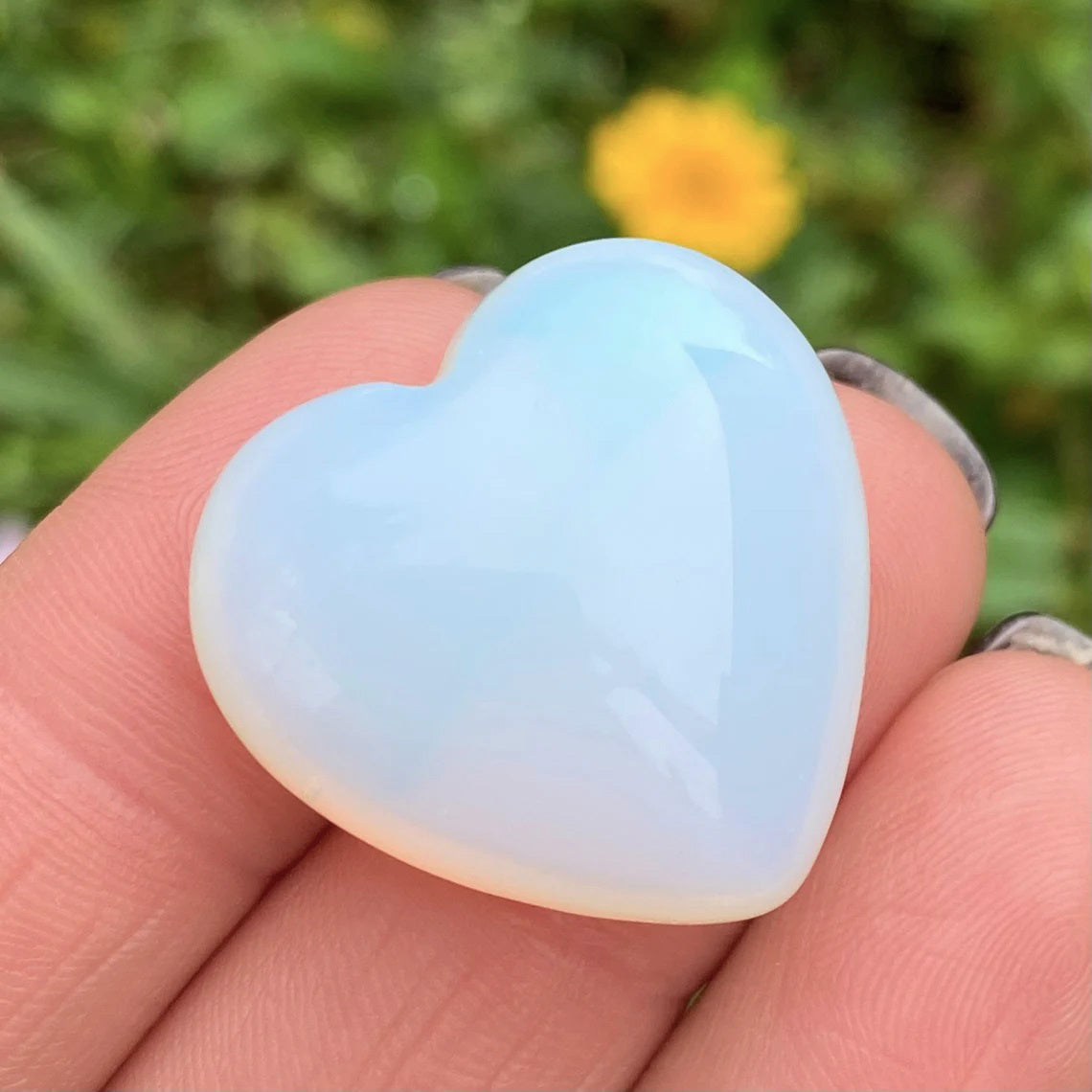 Opal Stone Crystal Heart Natural Gemstone