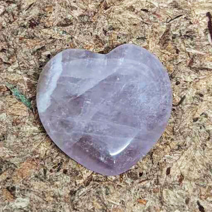 Amethyst Crystal Heart Stone Natural Gemstone