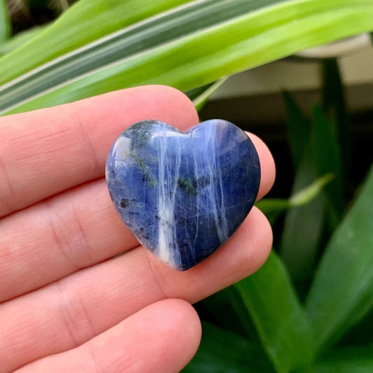 Blue Sodalite Crystal Heart Stone Natural Gemstone