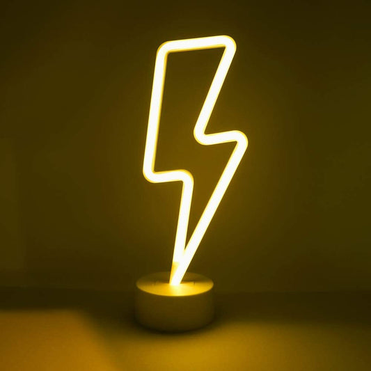 Lightening Bolt Neon LED Night Light Lamp