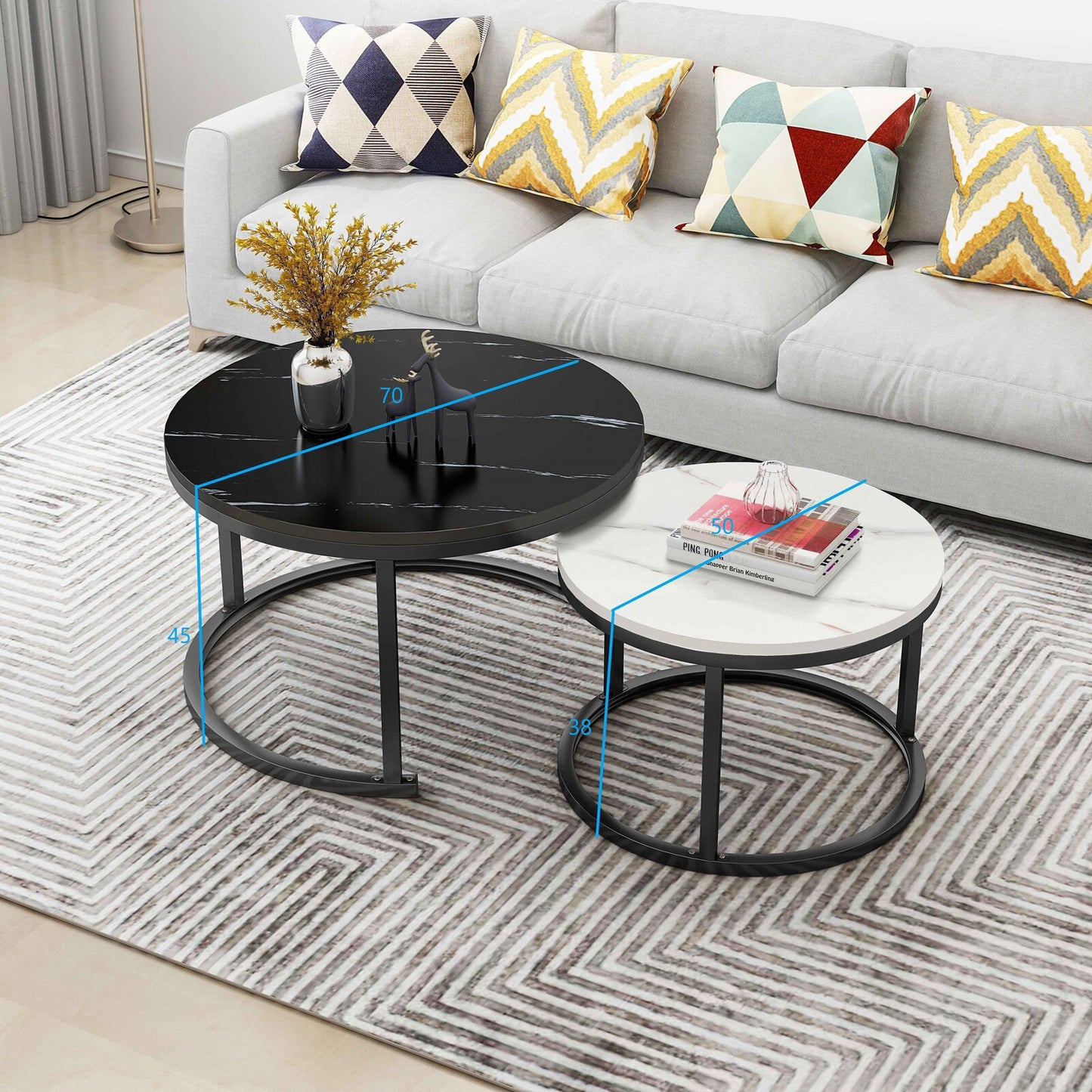 Synergy 2 In 1 Designer Nesting Coffee Tables