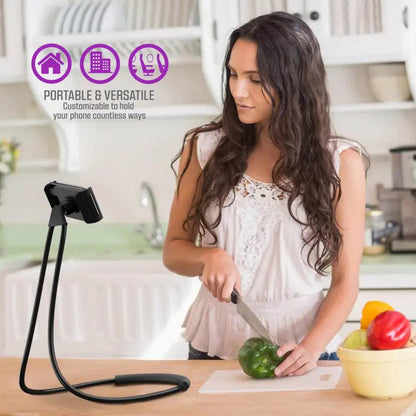 Universal Neck Phone Holder Rotating & Adjustable Lazy Hanging Mobile Stand