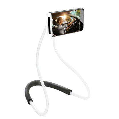 Universal Neck Phone Holder Rotating & Adjustable Lazy Hanging Mobile Stand (White)