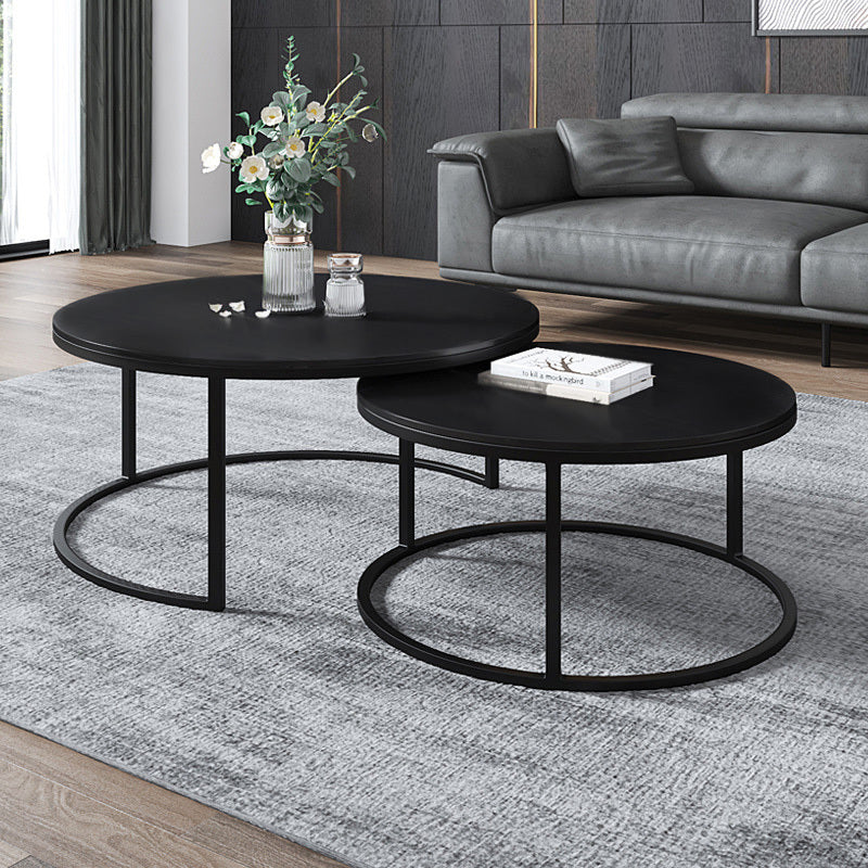 2-Piece Designer Nesting Round Coffee Table Set