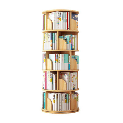 Sanctuary 360-degree Rotating 5 Tier Display Shelf Bookcase Organiser (Oak)