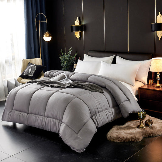 Royal Comforter Microfiber Quilt Doona Blanket (Grey, 180cm x 220cm)