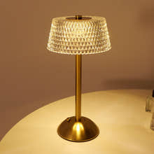 Luxe Diamond Crystal Table Lamp Touch-Dimmable LED Rechargeable Night Light