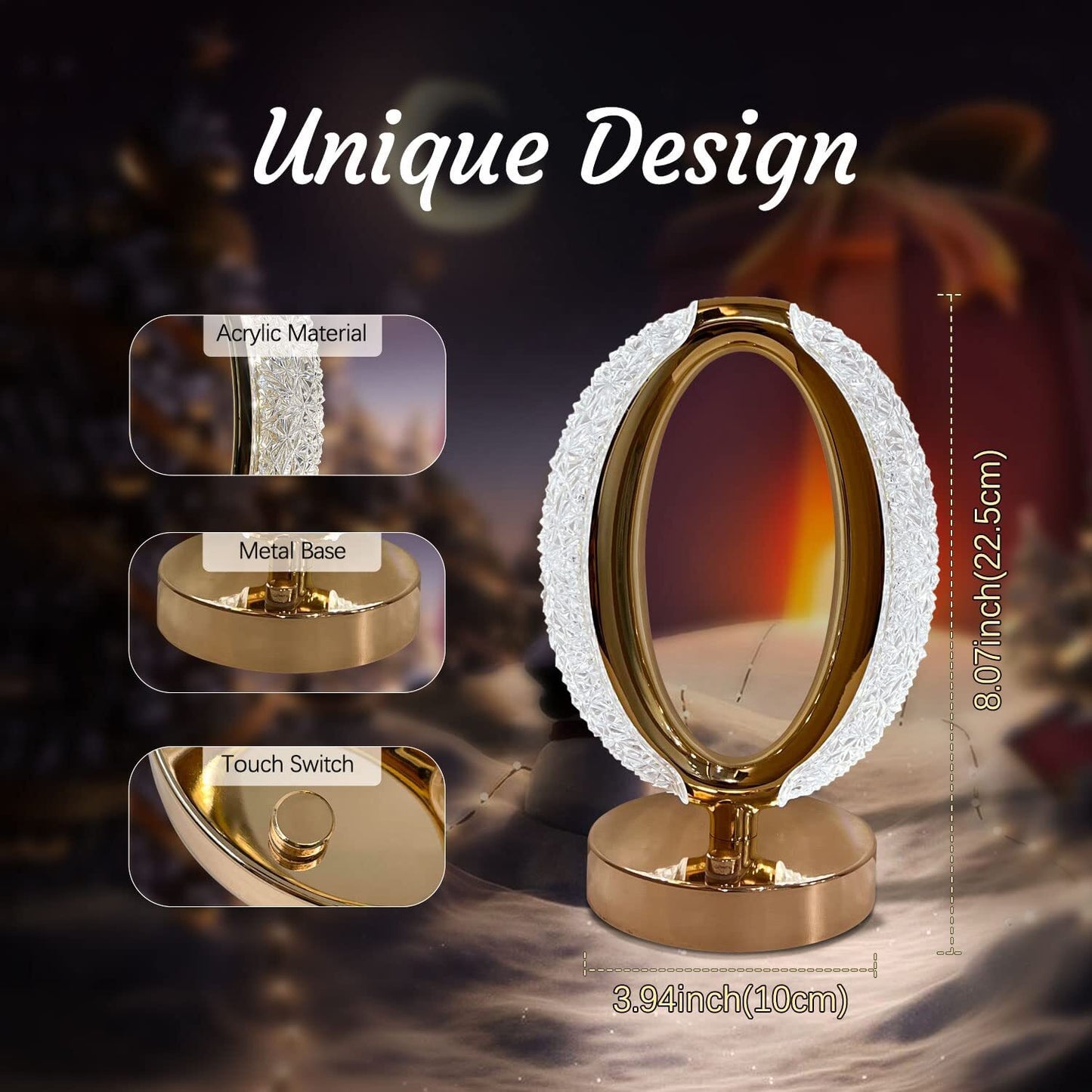 Luxury Crystal Designer LED Table Lamp Night Light